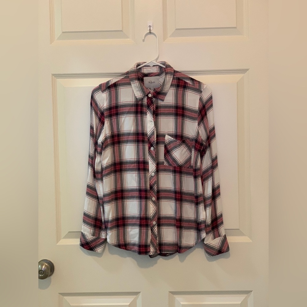 Rails Red and White Plaid Shirt.  Size-Small